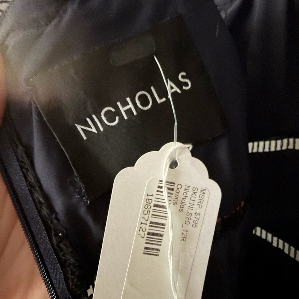NICHOLAS Navy and White Striped Dress - Picture 10 of 14